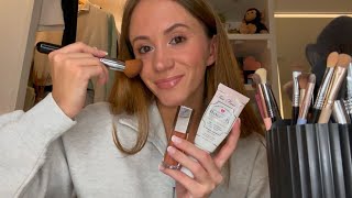 ASMR Doing My Makeup / Whispered Rambling ✨ (lofi asmr & updates)