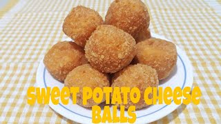 Sweet potato cheese balls/kamote ang bida/easy to make miryenda