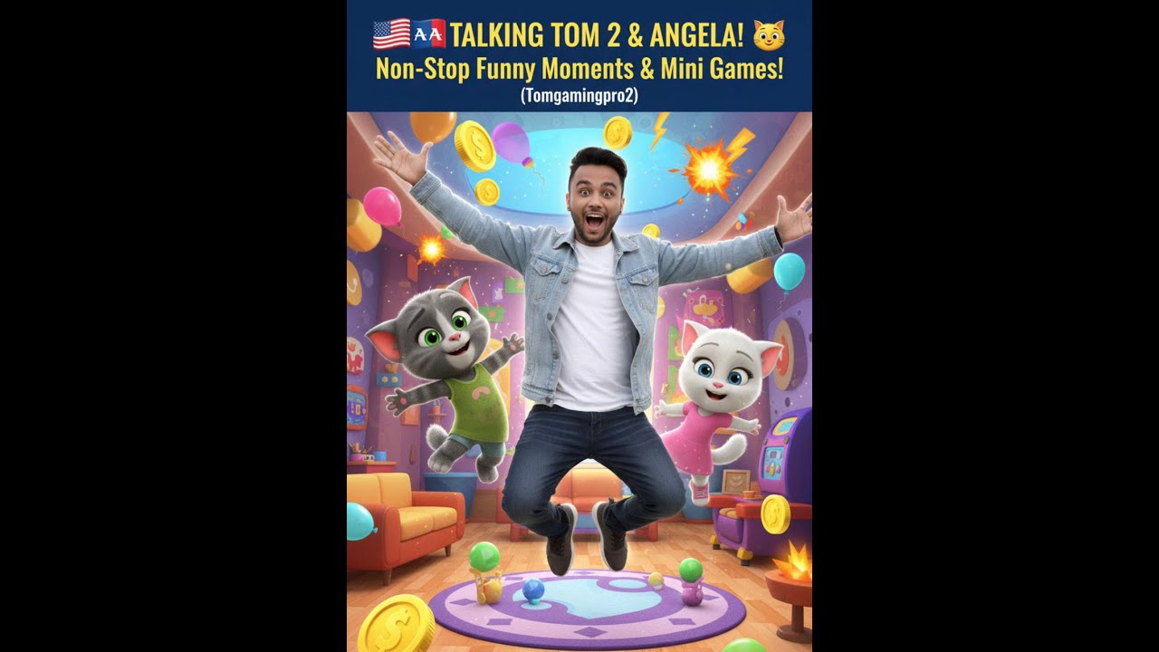 🇺🇸🇦🇺TALKING TOM 2 & ANGELA! 😹 Non-Stop Funny Moments & Mini Games! (Tomgamingpro2)