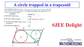 JEE Delight | Circles | A circle trapped in a trapezoid | Matrix matching