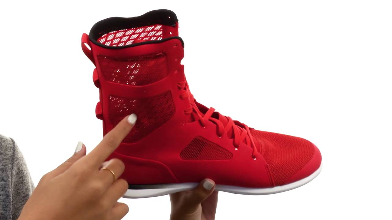puma red high ankle shoes