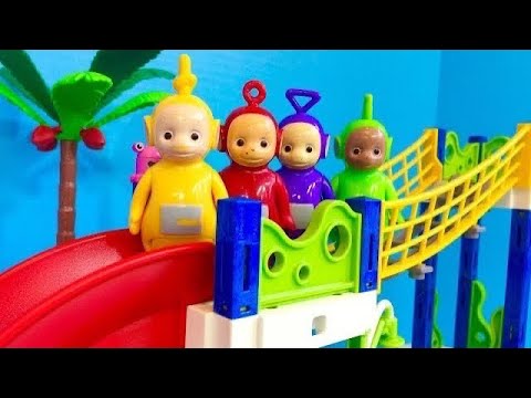 TELETUBBIES TOYS Waterpark Playmobil Set with Real Water! @TinyTreasuresandToys