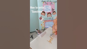 How to do faux calligraphy "Sunshine" #shorts #art #artist #calligraphy #video