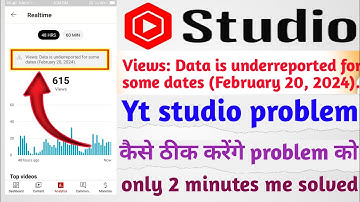 views data is underreported for some dates | yt studio Views data is underreported for some dates