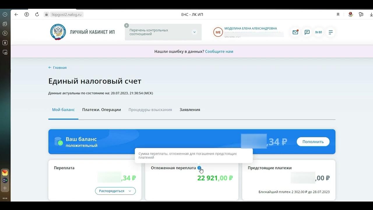 Фиксированные платежи 2024 году за себя ип. Сальдо ЕНС В личном кабинете налоговой.