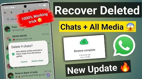 How to recover deleted whatsapp chats without backup | whatsapp deleted message kaise recover kare