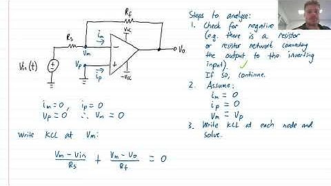 EG1012 Week 8 Video 6 - Intro to ideal op amp analysis and the inverting amplifier circuit