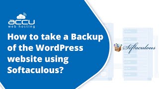How to take a Backup of the WordPress website using Softaculous?
