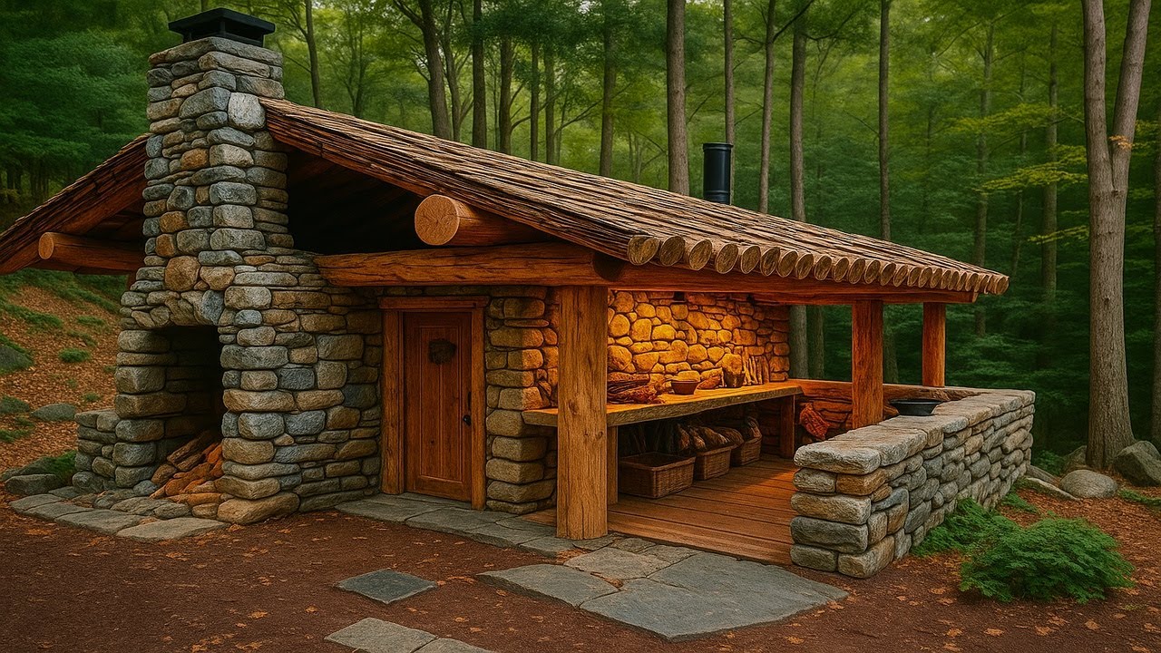 100 Days Building a Mountain Cabin With No Nails | Off Grid Living ...