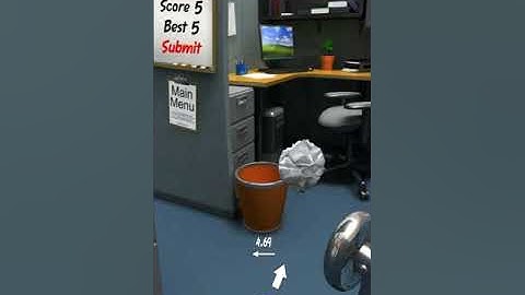 Paper Toss 60 fps New Android Gameplay