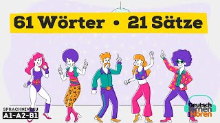 #176: 61 Wörter + 21 Sätze | Deutsch lernen durch Hören | Learn German | Sprachniveau A1 - A2 - B1