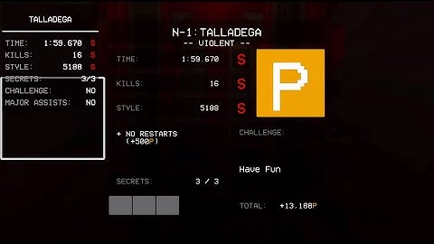 ULTRAKILL TALLADEGA P-RANK (CUSTOM LEVEL)