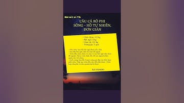 Bài mồi câu cá rô phi sông hồ tự nhiên đơn giản