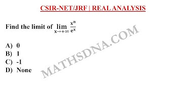 CSIR-NET/JRF | REAL ANALYSIS | LIMIT.