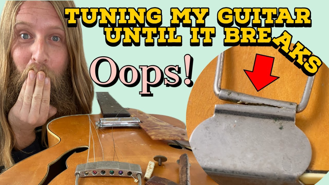 OH SNAP! Breaking My 1953 National Archtop Electric Guitar vintage restoration broken fixed