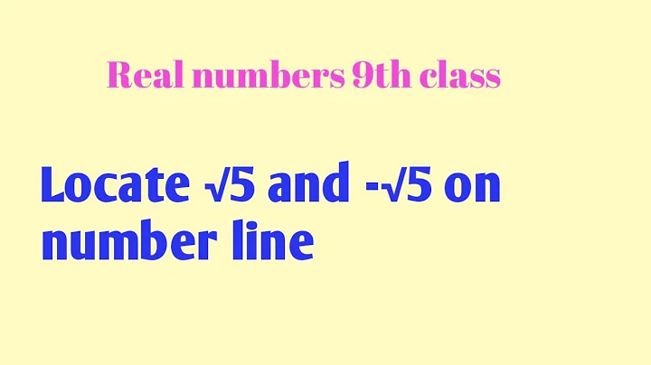 locate √5 and - √5 on the number line// Real Numbers 9 th class/ APSCERT CBSE NCERT TSSCERT