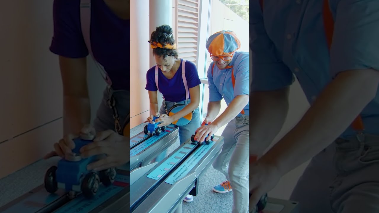 Blippi Vs Meekah Toy Car Race Shorts