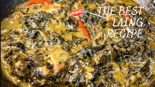 Easy Laing Recipe Taro Leaves Cooked In Coconut Cream Get Cookin