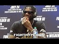 DEONTAY WILDER REFUSES TO ANSWER QUESTIONS AT TYSON FURY TRILOGY PRESSER; TRAINER RESPOND FOR HIM