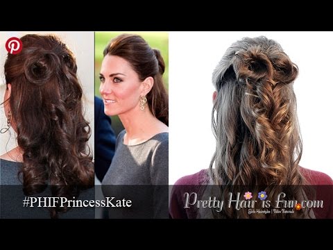 Kate Middleton Inspired Half Up Hairstyle | Pretty Hair is Fun & Hair by  Lori Collab!! - YouTube
