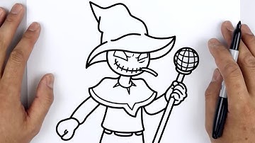 HOW TO DRAW ZARDY FOOLHARDY | Friday Night Funkin (FNF) - Easy Step By Step Tutorial For Beginners