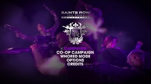 Saints Row the Third Remastered - New Home Screen Animation