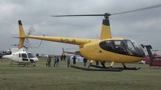 R44 G-CLJR ARRIVING AND DEPARTING CARS N COPTERS - RUNWAY EDITION - MANSTON UK 10-5-2026