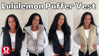 The BEST Fall Vest *Cropped VS Super Cropped* Lululemon Puffer Vest