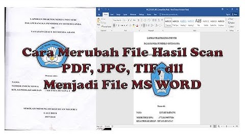 Cara Mengubah Hasil Scan ( IMG, TIF, PDF dll ) Menjadi File Ms Word
