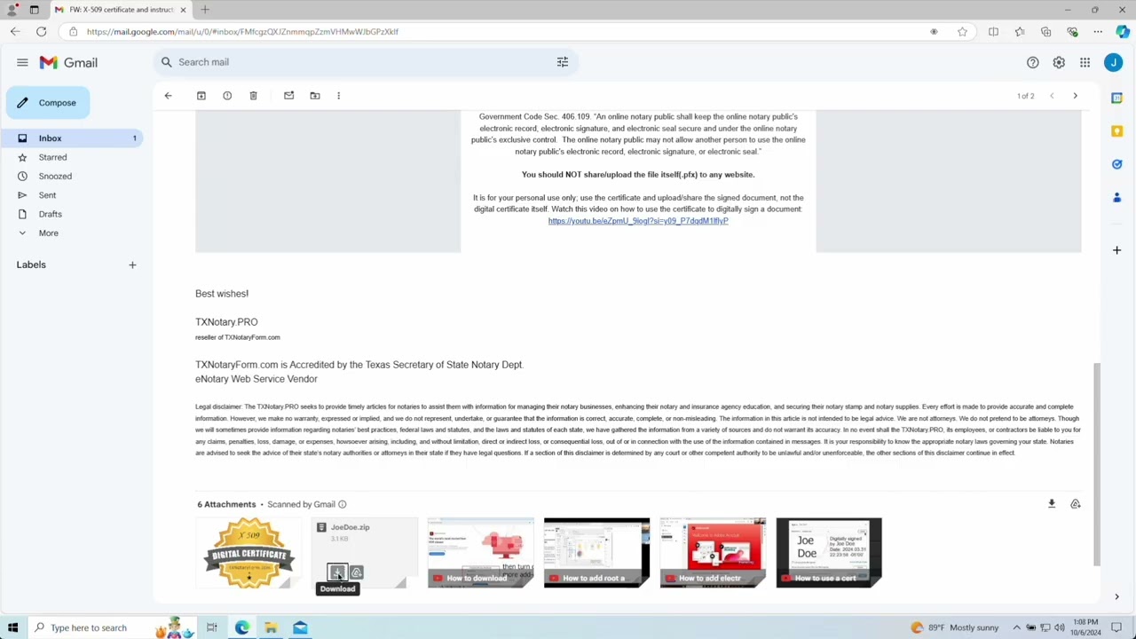 3 -X.509 compliant digital certificate and Image of your