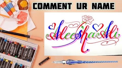 Aleesha ❤️ Ali Name Signature Calligraphy Status | How to Draw, Cursive Calligraphy with Cut Marker