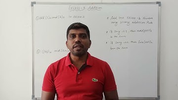 Excess - 3 Addition in Digital Electronics || Learn Thought || S Vijay Murugan