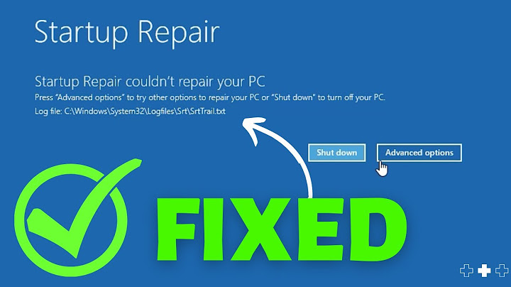Startup Repair couldn t repair your PC log file SrtTrail txt