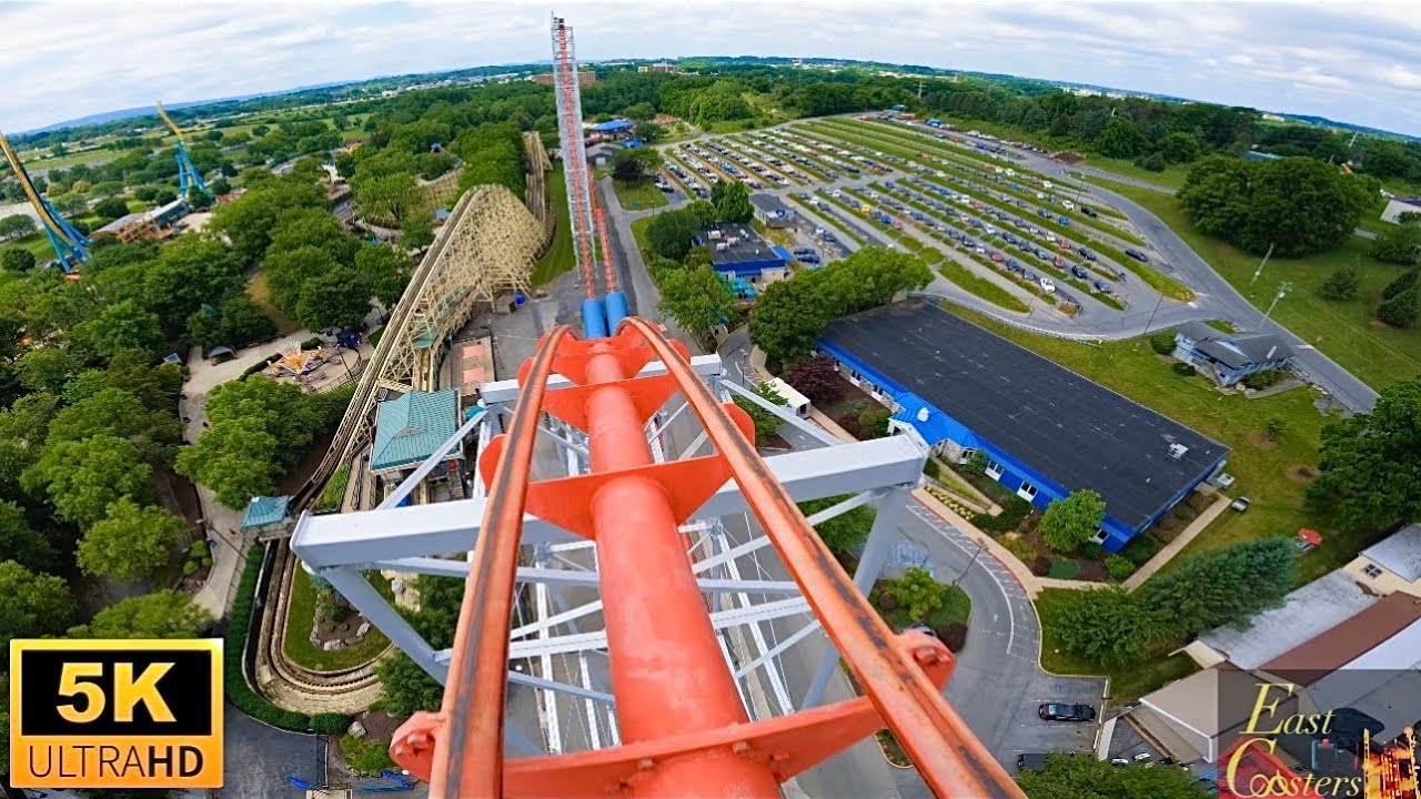 Steel Force POV 5K 60fps BACKWARDS Hyper Coaster Dorney Park