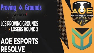 AOE Esports vs Resolve [LCS Proving Grounds Summer 2021]