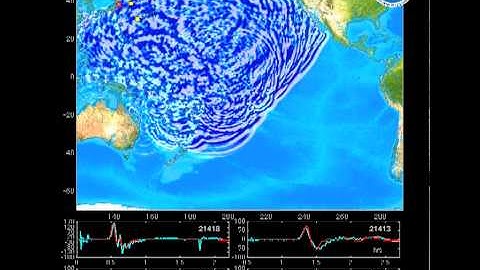 Raw video of NOAA animation of Tsunami path