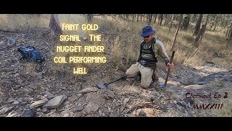 The Nugget Finder coil finding faint Gold nuggets
