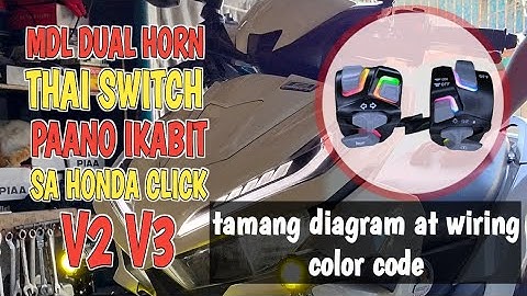 HOW TO INSTALL DUAL HORN MDL THAI SWITCH TO HONDA CLICK V2 V3