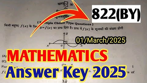 UP Board 10th Maths Paper 2025 Answer Key | Full Solution with Explanation | Set.: 822(BY)