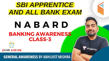 4:00 PM - SBI Apprentice & All Bank Exam | Banking Awareness by Abhijeet Mishra | NABARD