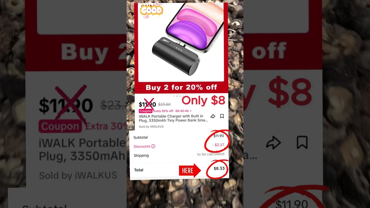 Compact power bank: charge your phone anywhere!