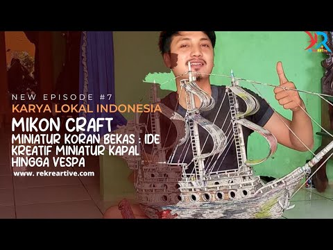 Miniatur Koran Bekas : Ide Kreatif Miniatur Kapal hingga Vespa | Mikon Craft