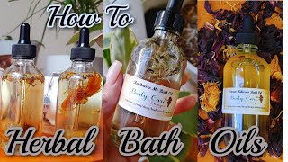 How To Make Herbal Bath Oils | DIY Skincare Euniycemari screenshot 3