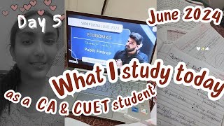 Day 5 A Day in Life of a CA Foundation Student 📚✏  📕Documenting my Study📕 June2024 CA Aspirant |