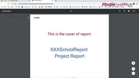 How to generate project delivery report in Ruijie Cloud