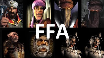 SALADIN VS EMIR VS WAZIR VS CALIPH VS PIG VS MARSHALL VS 2 RATS | Stronghold Crusader Ai Battle