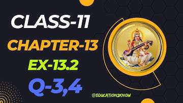 LIMITS AND DERIVATIVES | CLASS 11th | CHAPTER 13 | EXERCISE 13.2 | Q - 3,4