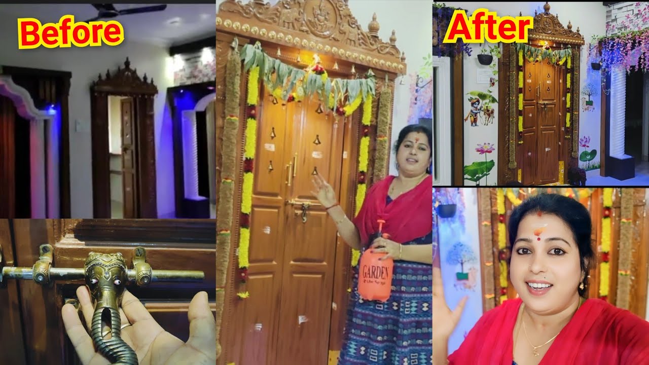 🔥பூஜை அறையை கோவில் மாதிரி இப்படி தான் கொண்டு வந்தேன் | Pooja room tour in tamil.