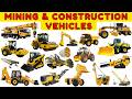 Construction Vehicles for Kids | Mining Vehicles 🚧 | Learn Excavators, Cranes, Dump Trucks, Mixers