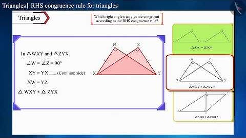 Right Angle-Hypotenuse- Side criterion of congruent triangles (RHS criterion)|Part3/3|English|Class9